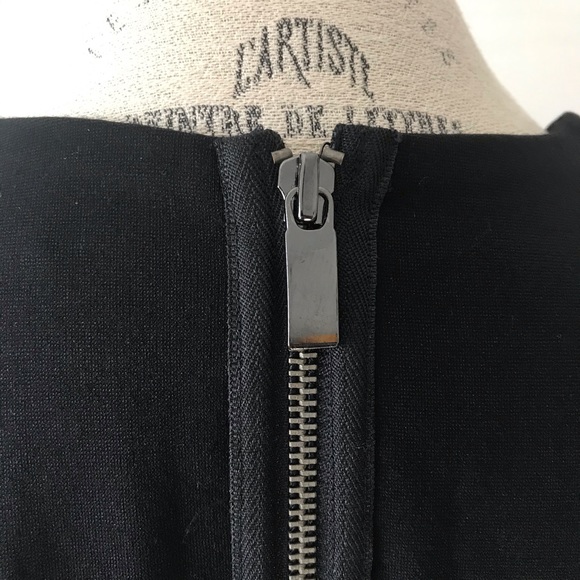 KENNETH COLE REACTION Cap Sleeve Black Dress with Exposed Zipper and Three Bows - Picture 5 of 10